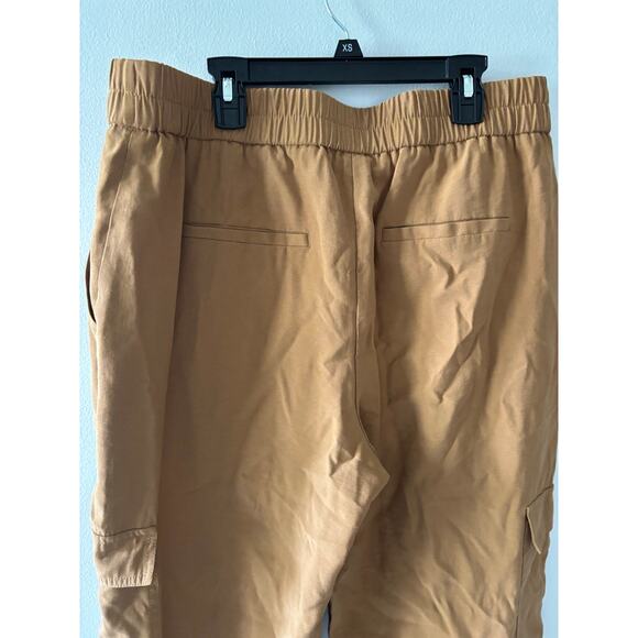 A New Day Womens Cargo Ankle Pants Size Large Tan High Rise Pull On Casual - Picture 4 of 9